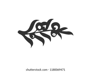 Hand drawn berry vector logo template. Abstract design concept for natural organic product, food, fruit market, cafe. 
