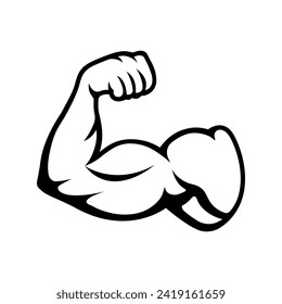 Handgezeichnete Biceps-Body-Builder-Arms-Vektorgrafik