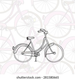 Hand drawn bicycle 