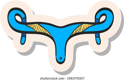 Hand drawn Bicycle drop bar icon in sticker style vector illustration