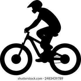 Hand drawn bicycle silhouette vector