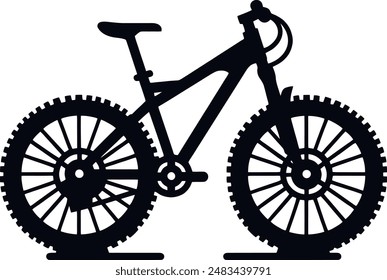 Hand drawn bicycle silhouette vector