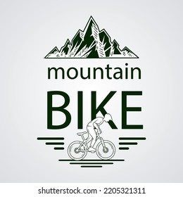 Hand Drawn Bike Logo Vector Stock Vector (royalty Free) 2205321311 