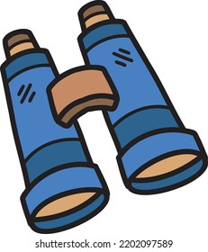 Hand Drawn binoculars illustration isolated on background