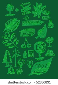 hand drawn bio symbols