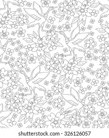 Hand Drawn Bird Coloring Page Stock Vector (Royalty Free) 326126057 ...