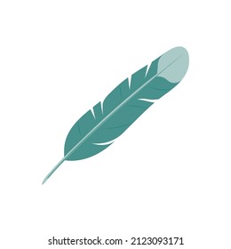 Hand drawn bird feather. vectorial