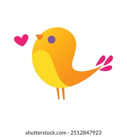 Hand drawn bird illustration on white background.