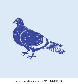 Hand drawn bird vector template