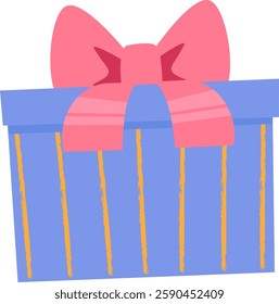 Hand Drawn Birthday Gift Vector Illustration