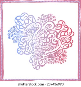 Hand drawn bizarre element . All objects are conveniently grouped and are easily editable.