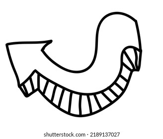 hand drawn black arrow element design