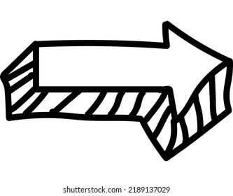 hand drawn black arrow element design