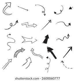 hand drawn black arrow set sign symbol design. cursor cross reminder modern thin drawn mark pencil business direction left right up down. eps vector format and isolated on white background. 