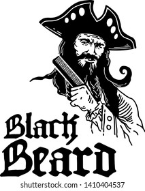 Hand Drawn Black Beard Pirate