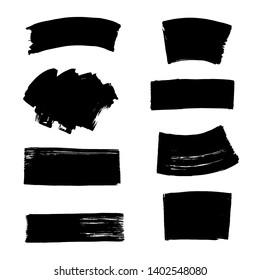 Hand drawn black brush strokes. Hand drawn black brush strokes.