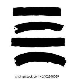 Hand drawn black brush strokes.