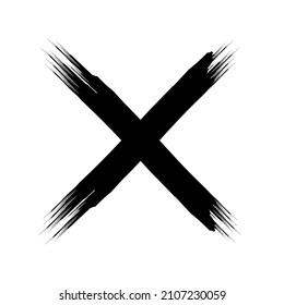 Hand drawn black brush strokes. Vector illustration isolated on a white background. Brush stroke vector. Editable brush stroke vector.