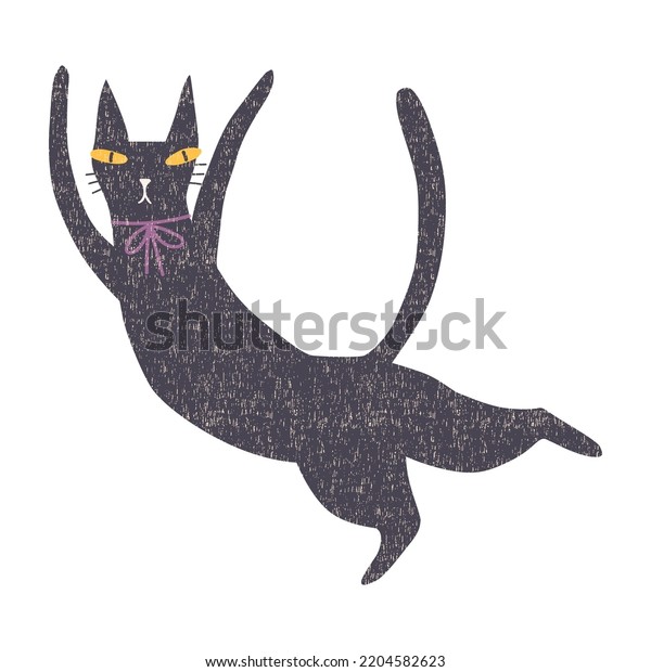 Hand Drawn Black Cat Isolated On Stock Vector Royalty Free 2204582623 Shutterstock 9567