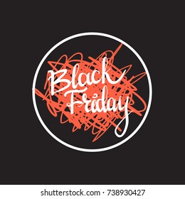 hand drawn Black Friday vector poster