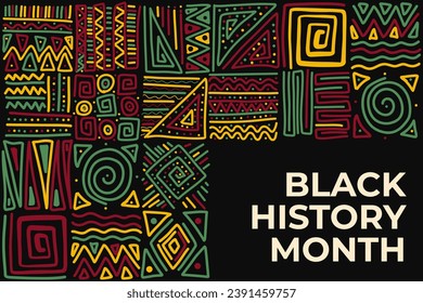 hand drawn black history month background