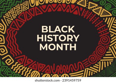 hand drawn black history month background