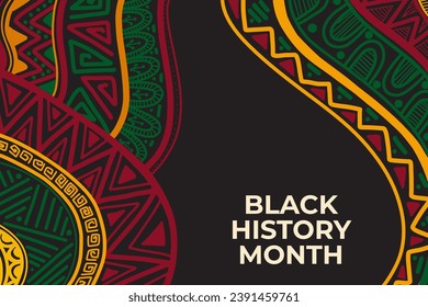 hand drawn black history month background