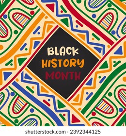 hand drawn black history month background