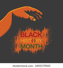 Hand drawn black history month vector illustration design