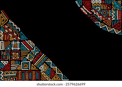 hand drawn black history month pattern background