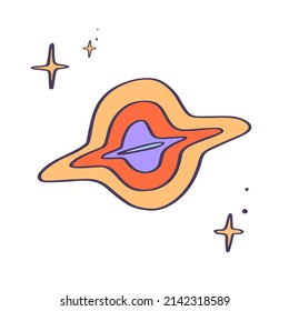 Hand drawn black hole. Vector illustration EPS10