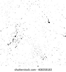 Hand drawn black ink abstract spray grunge seamless pattern. Vector background. 