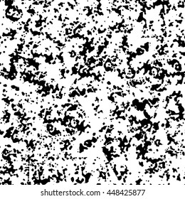 Hand drawn black ink abstract grunge seamless pattern. Vector background. Monochrome paint brush smears on white background.