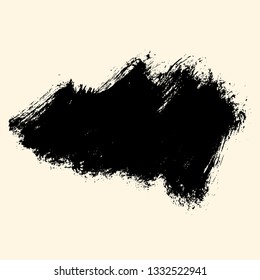 Hand drawn black ink brush stroke