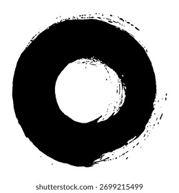 Hand drawn black ink brush strokes create a grunge textured background.