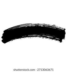 Pinceladas de tinta negra dibujadas a mano en negro para usos creativos
