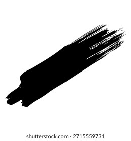 Trazos de pincel de tinta negra dibujados a mano para usos de diseño