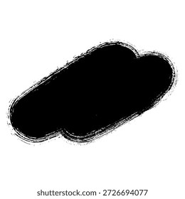 Hand drawn black ink brush strokes offered for use in design projects
