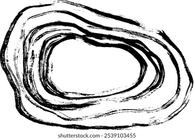 Banner De Linha Curva De Pinceladas De Onda De Tinta Preta Desenhada À Mão.