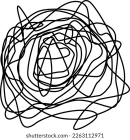Hand drawn black line scribble

