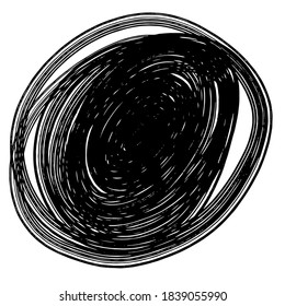 Hand drawn black line shape for text  in vector