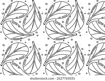 Hand drawn black outline spinach leaf doodle, simple design, health, diet, cute background, editable 