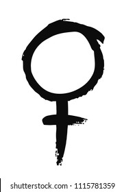 Hand Drawn Black Paint Gender Symbol Stock Vector (Royalty Free ...