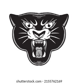 hand drawn black panther doodle illustration for tattoo stickers poster etc