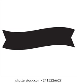 Hand drawn black ribbon banners icon set. Design elements for greeting cards, banners, invitation. Multipurpose Editable vector poster and banner icons, white background, change color or size. eps 10