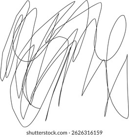 hand drawn black scribble line shape light vector. black scribble brush stroke. logo design element. chaos scribble pattern. black ink pen scribble