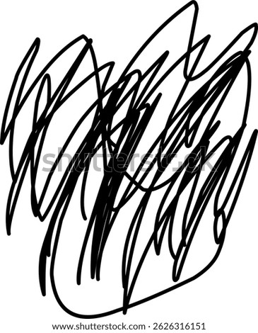 hand drawn black scribble line shape light vector. black scribble brush stroke. logo design element. chaos scribble pattern. black ink pen scribble