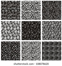 Hand Drawn Textures Big Artistic Collection Stock Vector (Royalty Free ...