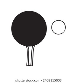 hand drawn black sport ball element