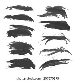Hand drawn black strokes